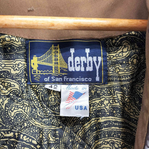 ダービーオブサンフランシスコ derby of San Francisco 80S USA製 裏地ペイズリー柄 DERBY JACKET ダービージャケット メンズ 42