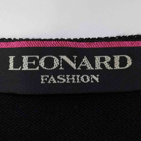 レオナール LEONARD 花柄 リブ切り替え ノースリーブワンピース レディース import:L