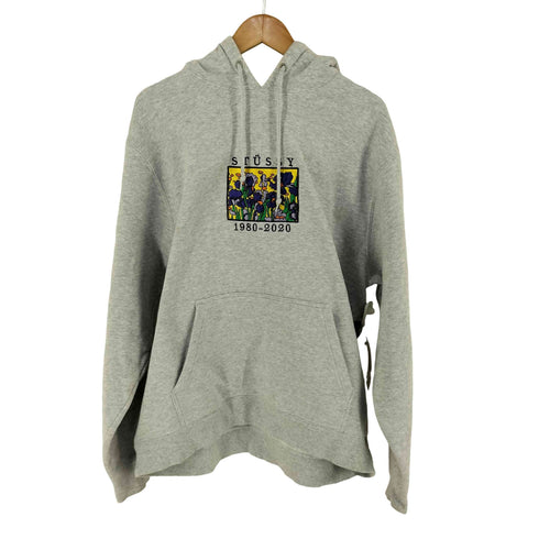 ステューシー Stussy 1980-2020 irises プルオーバーパーカー メンズ import:L