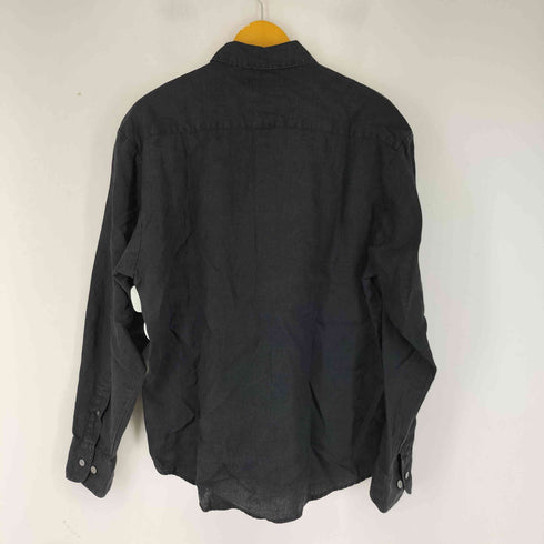 エディーバウアー Eddie Bauer 90S リネン L/S ポケットシャツ メンズ import:S