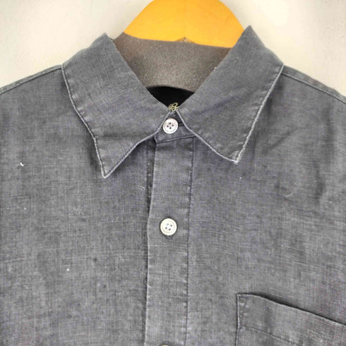 エディーバウアー Eddie Bauer 90S リネン L/S ポケットシャツ メンズ import:S