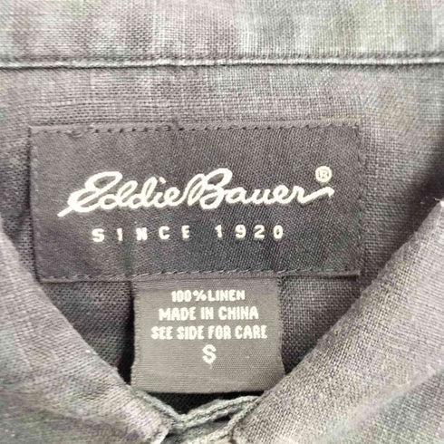 エディーバウアー Eddie Bauer 90S リネン L/S ポケットシャツ メンズ import:S