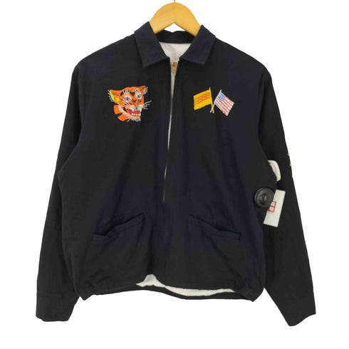 60S 復刻 YKK ジップ 虎 国旗 地図 両面 刺繍 VIETNAM JACKET ベトナム ジャケット ベトジャン スーベニア スカジャン メンズ