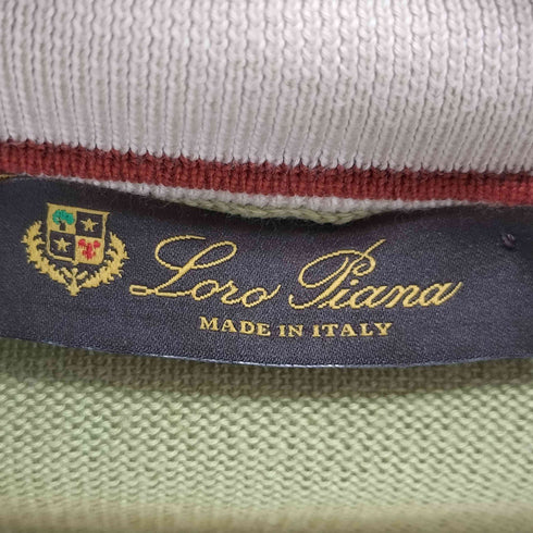 ロロピアーナ Loro Piana イタリア製 ハーフジップコットンニットプルオーバー レディース EUR:46