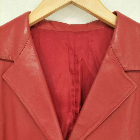Rucon By Anna Pucci MADE INITALY Genuine Leather リアルレザー3Bテーラードジャケット レディース 46