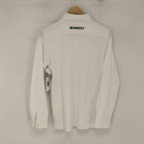 ビームス BEAMS 日本製 ワンポイント刺繍 L/S 鹿の子ポロシャツ メンズ S