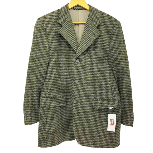 ランバンスタジオ LANVIN Studio ウール チェック ツイード 3B テーラードジャケット メンズ R48-45