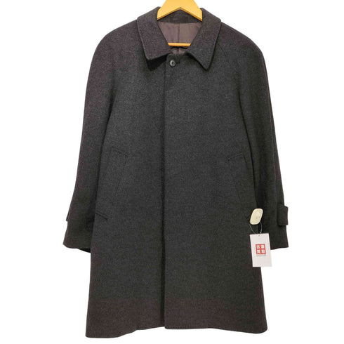 ウールカシミヤ 比翼 ステンカラーコート メンズ JPN:M