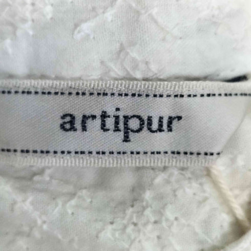 artipur 23SS 刺繍 スタンドカラーシャツワンピース レディース FREE