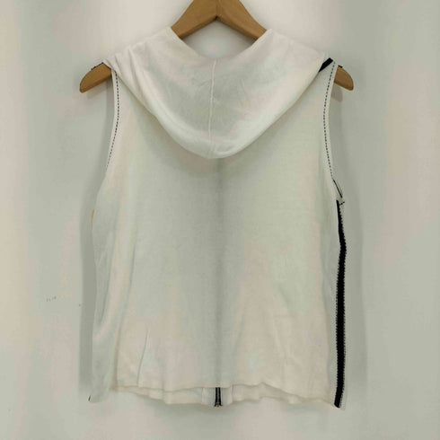 ランバン LANVIN SPORT ステッチ コットン ノースリーブ ジップアップパーカー レディース EUR:40