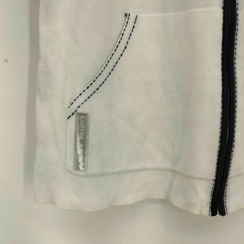ランバン LANVIN SPORT ステッチ コットン ノースリーブ ジップアップパーカー レディース EUR:40