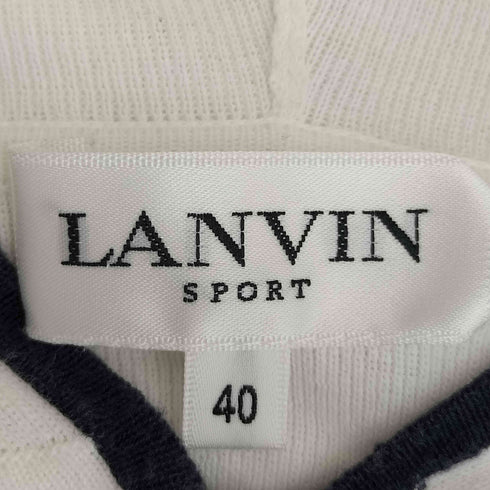 ランバン LANVIN SPORT ステッチ コットン ノースリーブ ジップアップパーカー レディース EUR:40