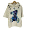 トラヴァストウキョウ TRAVAS TOKYO Punkish bear shoulder zip H/S hoodie くまプリント ショルダージップ 半袖 プルオーバー パーカー レディース FREE
