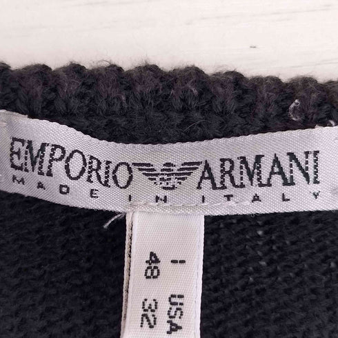 エンポリオアルマーニ EMPORIO ARMANI 90s イタリア製 クルーネック メッシュニット メンズ EUR:48