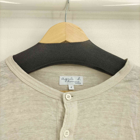 アニエスベーオム Agnes b.homme リネン100 ヘンリーネック L/S シャツ メンズ JPN:1