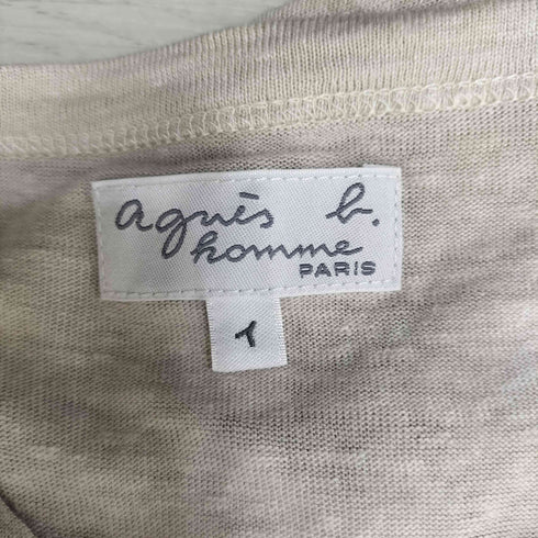 アニエスベーオム Agnes b.homme リネン100 ヘンリーネック L/S シャツ メンズ JPN:1