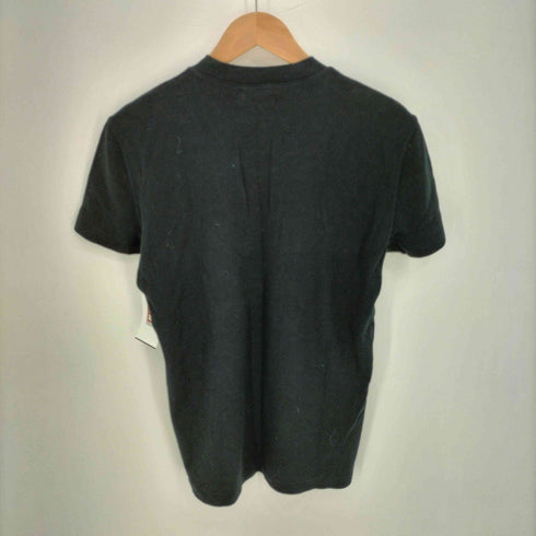 アルマーニコレツィオーニ ARMANI COLLEZIONI 80s~90s 白タグ イタリア製 コットン 同色ロゴ刺繍 Uネック S/S Tシャツ メンズ import:L
