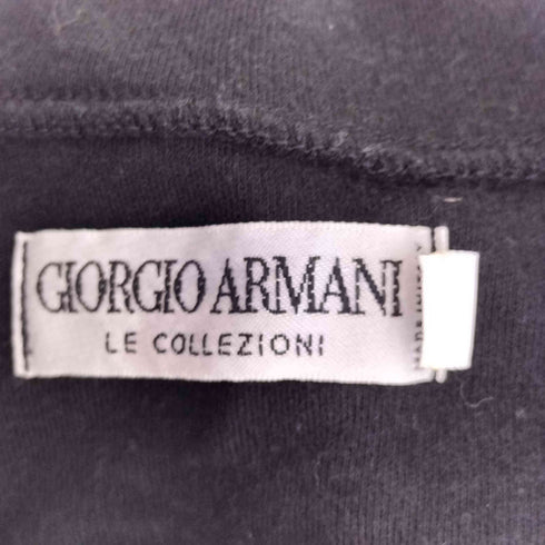 アルマーニコレツィオーニ ARMANI COLLEZIONI 80s~90s 白タグ イタリア製 コットン 同色ロゴ刺繍 Uネック S/S Tシャツ メンズ import:L