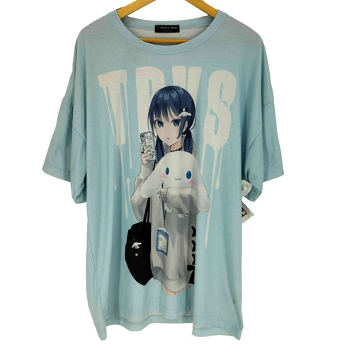 トラヴァストウキョウ TRAVAS TOKYO キャラクター コラボ ロゴ プリント クルーネック Tシャツ レディース FREE