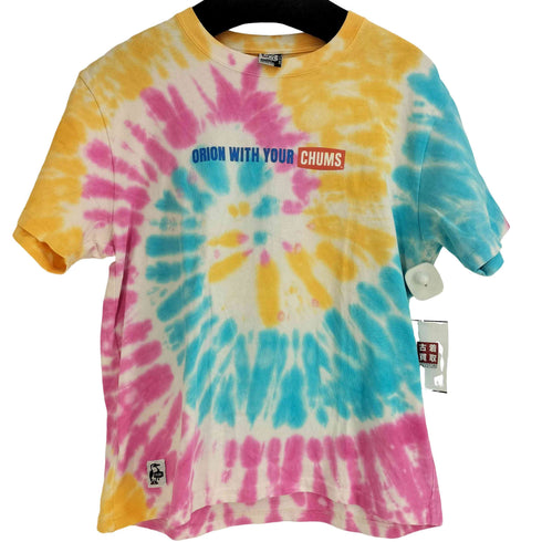 チャムス CHUMS ORION BEER タイダイ柄 クルーネック S/S Tシャツ メンズ JPN:L