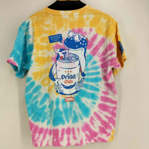 チャムス CHUMS ORION BEER タイダイ柄 クルーネック S/S Tシャツ メンズ JPN:L