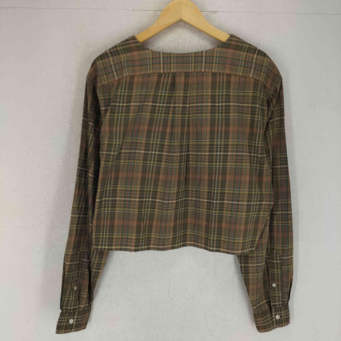 ラルフローレン RALPH LAUREN マドラスチェック ノーカラーブラウス classic fit レディース JPN:L