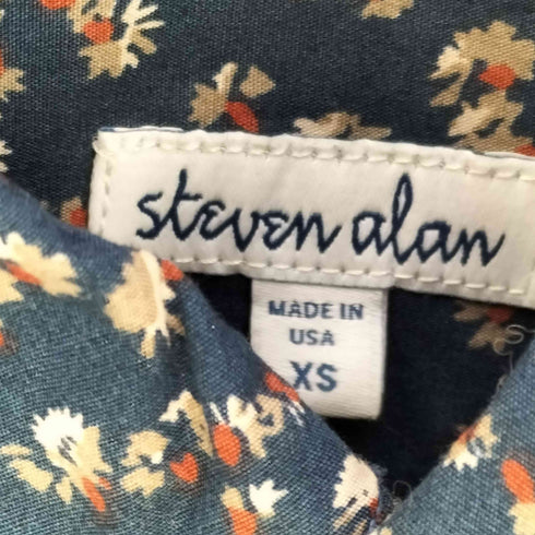 スティーブンアラン Steven Alan USA製 花柄 ボタンダウンシャツ メンズ JPN:XS
