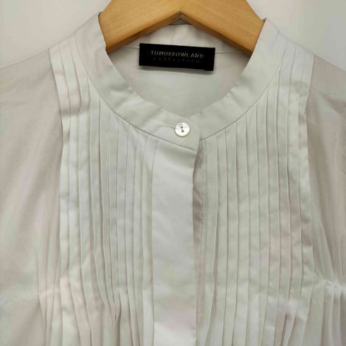 トゥモローランドコレクション TOMORROWLAND collection 24ss ストレッチブロード ピンタックギャザーブラウス レディース 36