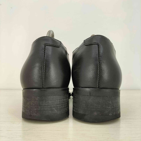 shiun COW LEATHER U-TIP DERBY BLACK メンズ