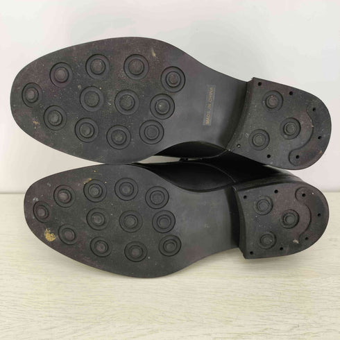 shiun COW LEATHER U-TIP DERBY BLACK メンズ