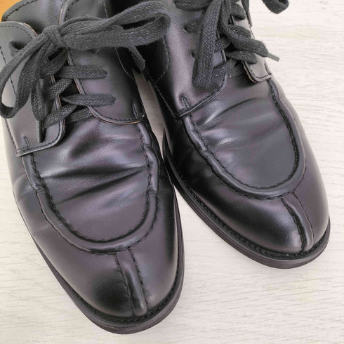 shiun COW LEATHER U-TIP DERBY BLACK メンズ