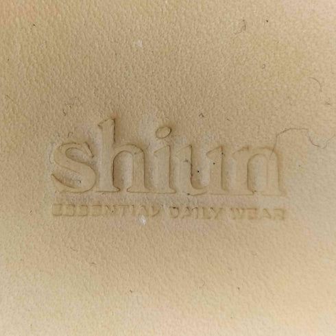 shiun COW LEATHER U-TIP DERBY BLACK メンズ