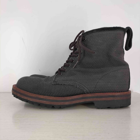 vibramソール スエード切替 ハニカム レースアップブーツ メンズ