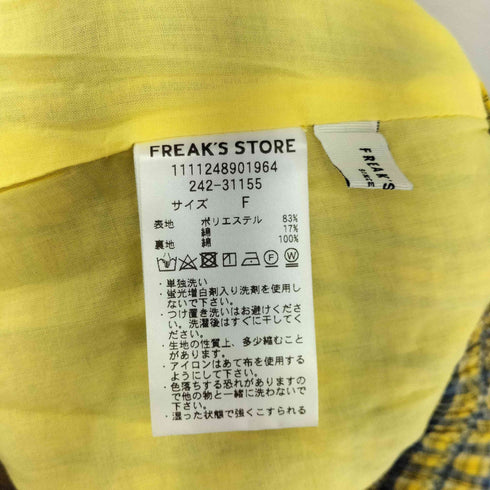 フリークスストア FREAKS STORE カラーチェック ボリュームスカート レディース FREE