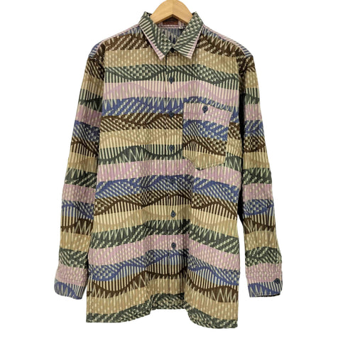 ミッソーニ MISSONI イタリア製 マルチカラー アートデザイン シングルポケット L/S シャツ メンズ EUR:46