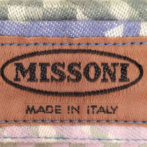 ミッソーニ MISSONI イタリア製 マルチカラー アートデザイン シングルポケット L/S シャツ メンズ EUR:46