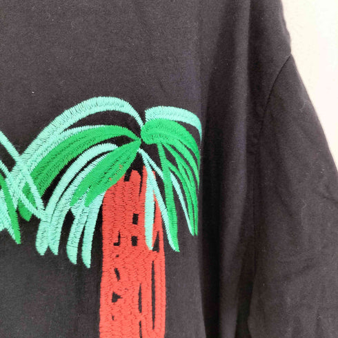 ツモリチサト TSUMORI CHISATO ヤシの木 刺繍クルーネックTシャツ レディース JPN:M
