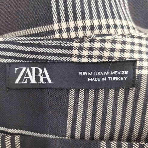 ザラ ZARA チェック柄 ジップ スカート レディース JPN:M