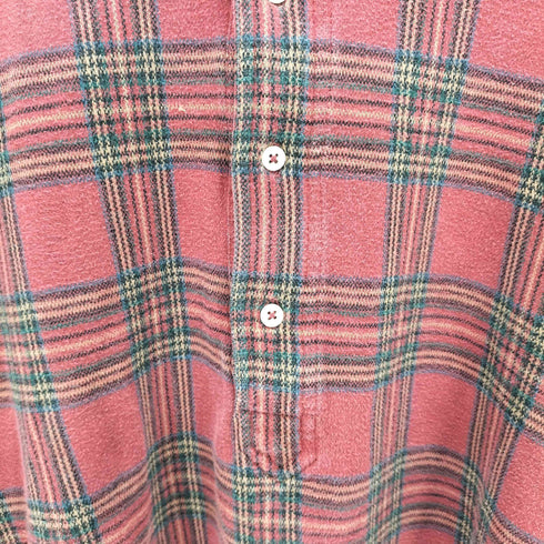 ポロバイラルフローレン Polo by RALPH LAUREN タータンチェック ネル地 ハーフボタン プルオーバーシャツ メンズ import:XL