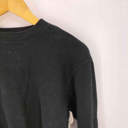 アルマーニコレツィオーニ ARMANI COLLEZIONI 80s~90s 白タグ イタリア製 同色ロゴ刺繍 クルーネックスウェット メンズ import:S