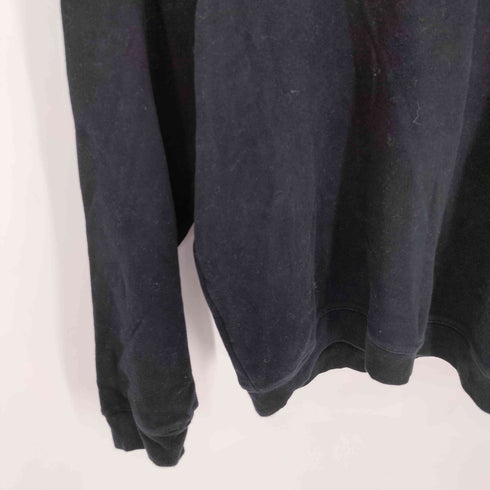 アルマーニコレツィオーニ ARMANI COLLEZIONI 80s~90s 白タグ イタリア製 同色ロゴ刺繍 クルーネックスウェット メンズ import:S