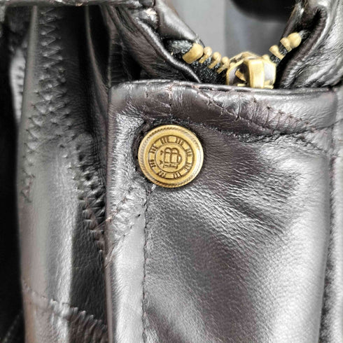 lamb leather パッチワーク ツギハギ レザーカーコート メンズ JPN:L