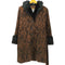 ミッシェルクラン MICHEL KLEIN ジャガード ペイズリー ベルテッド ファーコート レディース EUR:40