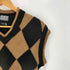 ジャンフランコフェレ GIANFRANCO FERRE イタリア製 アーガイル Vネック ベスト メンズ import:M