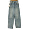 マウジー moussy HW DAMAGE LOOSE STRAIGHT ダメージ デニム パンツ レディース 26