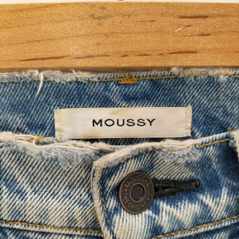 マウジー moussy HW DAMAGE LOOSE STRAIGHT ダメージ デニム パンツ レディース 26