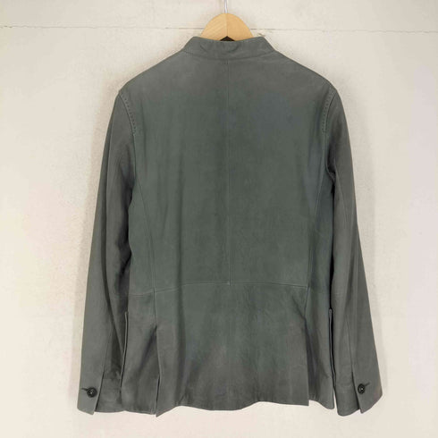 real leather レザースタンドカラージャケット メンズ