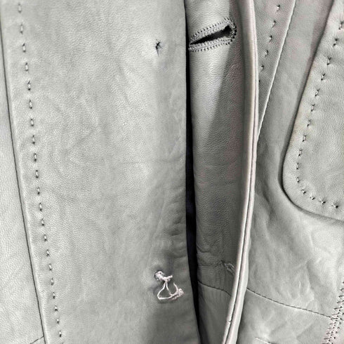 real leather レザースタンドカラージャケット メンズ