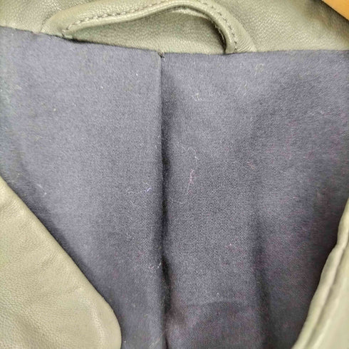 real leather レザースタンドカラージャケット メンズ