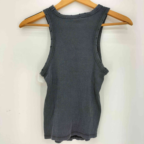ザラ ZARA ダメージ加工 リブタンクトップ レディース import:M